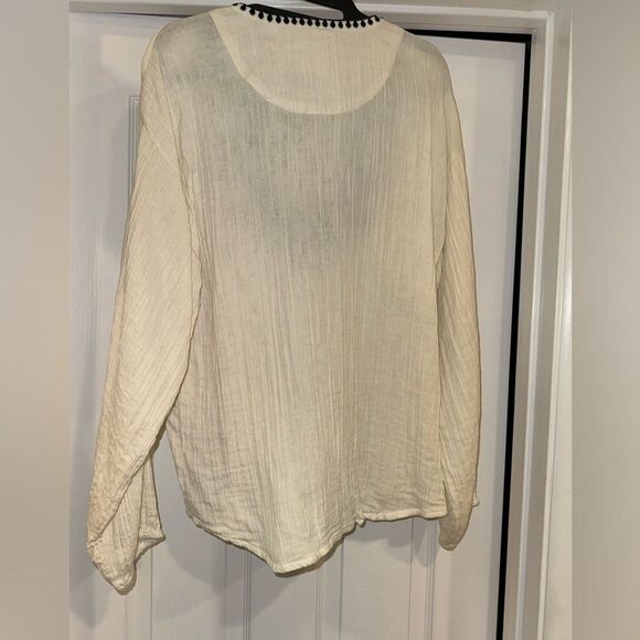 BEACH TO BISTRO JACINDA BLOUSE IN WHITE sz L - Picture 6 of 9